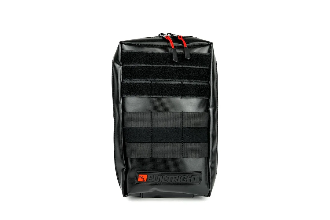 105101 – BUILTRIGHT Gear Bag, Molle Pouch Style 10 Inch Length x 6 inch Width With 1 Interior Pocket With Two Zipper ...